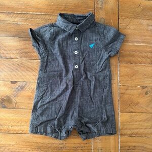 Wrangler Gray Baby Romper with Red Tag